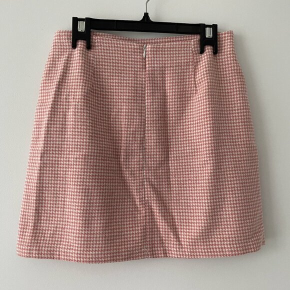 Pink Houndstooth High Waisted Skirt - size Small - Picture 2 of 2